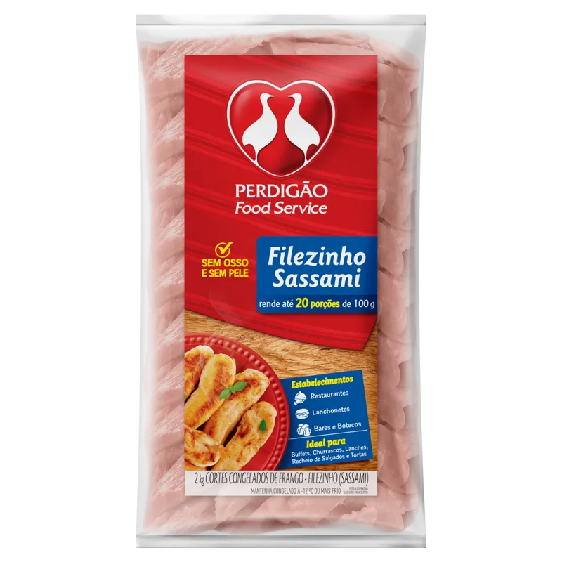 Filezinho Sassami de Frango Perdigão Food Service Caixa 12Kg -Caixa c/6 — Perdigão