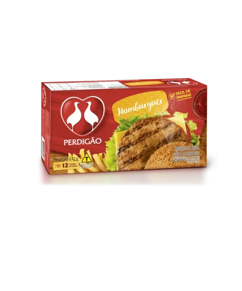 Hamburguer  de carne Bovina e Aves Perdigão 672g -Caixa c/12 — Perdigão