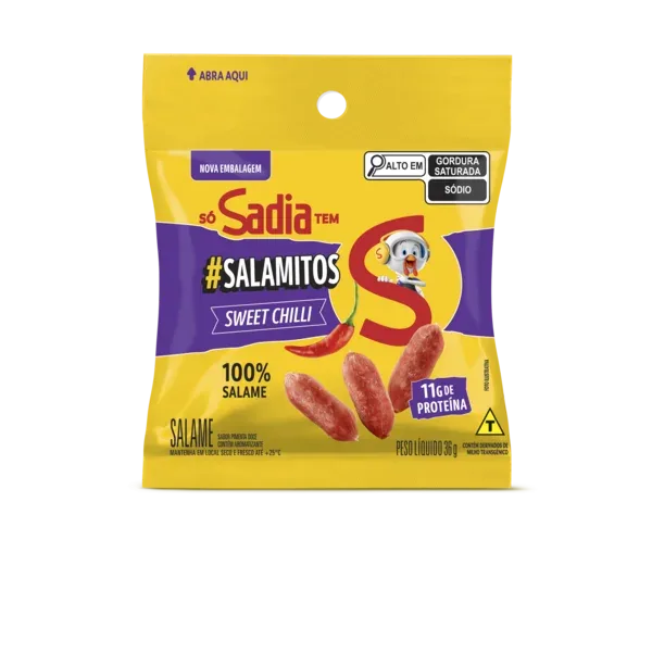 Snack Salamitos Sweet Chilli Sadia  36g -Caixa c/50 — Sadia