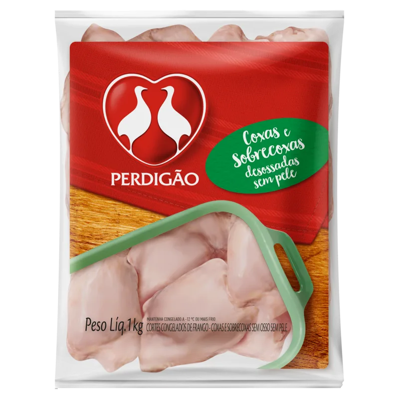 Coxa e Sobrecoxa de Frango Desossada Sem Pele Perdigão 1Kg -Caixa c/16 — Perdigão
