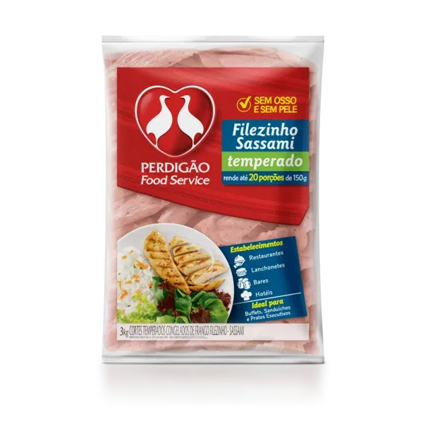 Sassami de Frango Temperado Food Service Perdigão 3Kg -Caixa c/4 — Perdigão