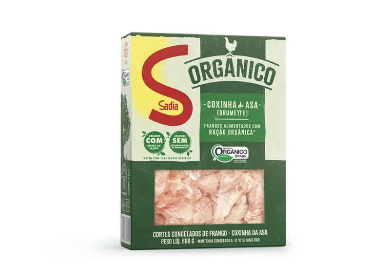 Coxinha da Asa de Frango Sadia Orgânico 600g -Caixa c/16 — Sadia Orgânico