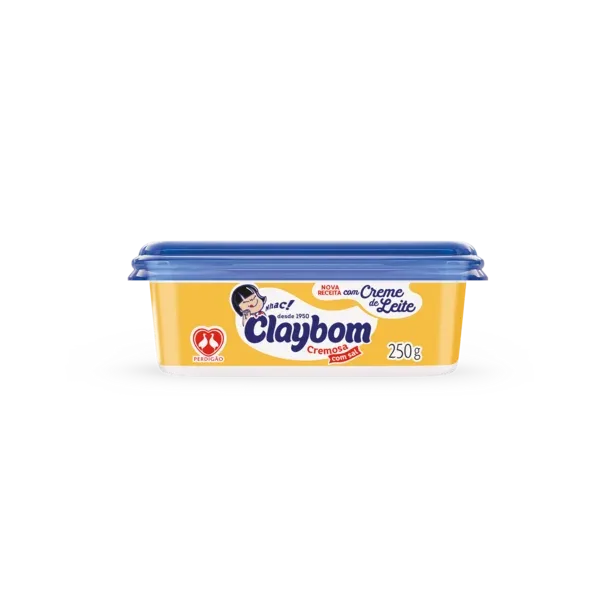 Margarina Cremosa com Sal Claybom Pote 250g -Caixa c/24 — Claybom