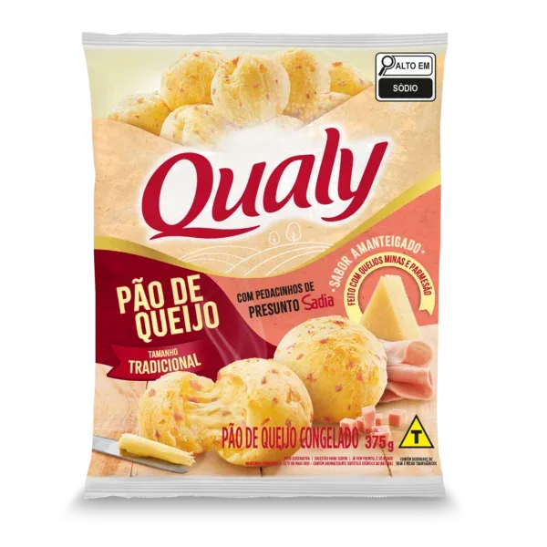 Pão De Queijo Presunto Qualy 375G -Caixa c/20 — Qualy