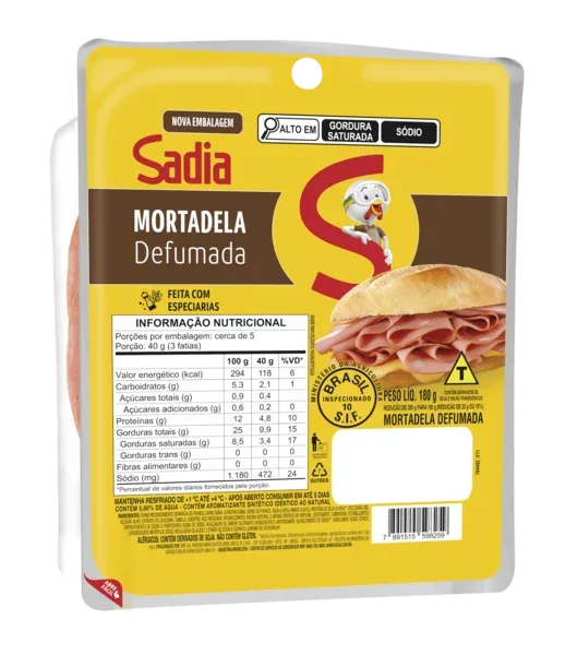 Mortadela Fatiada Sadia 180g - Caixa c/16 — Sadia